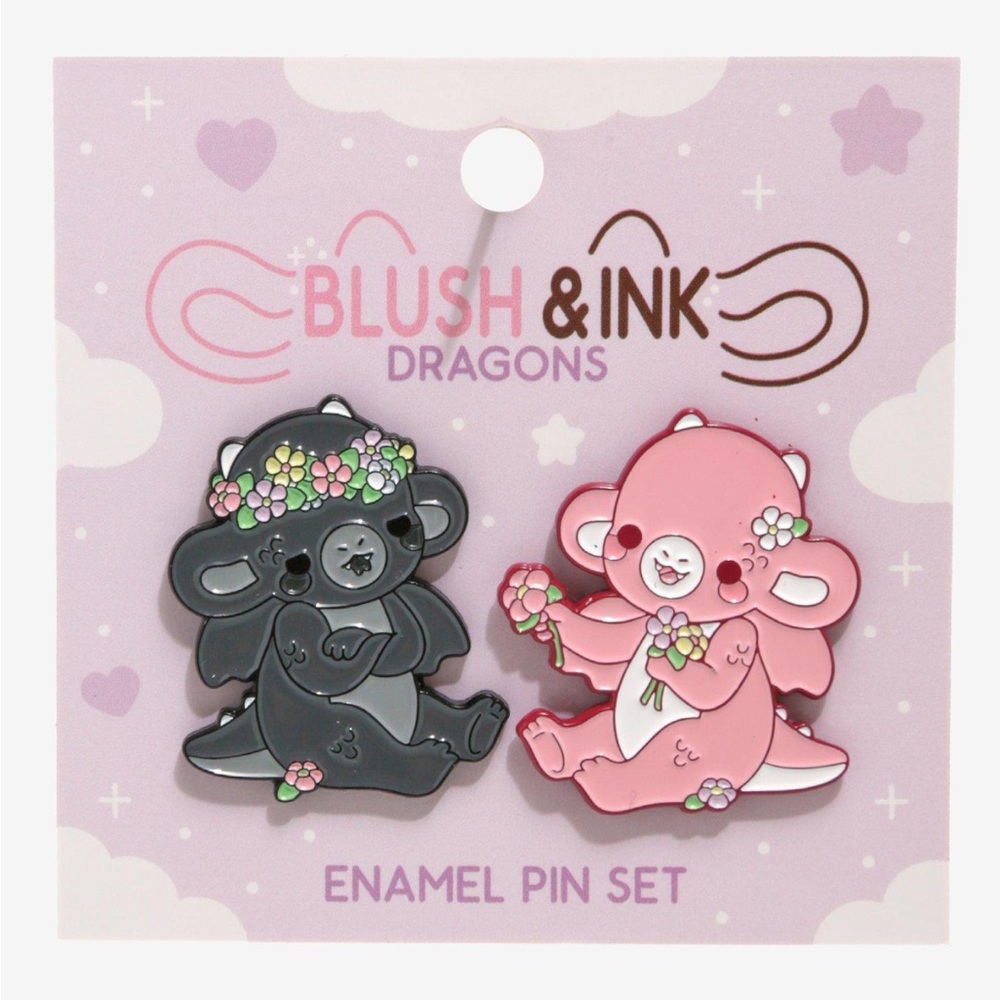 Blush & Ink‎ Dragons Enamel Pin Set By Brightbat Design Hot Topic